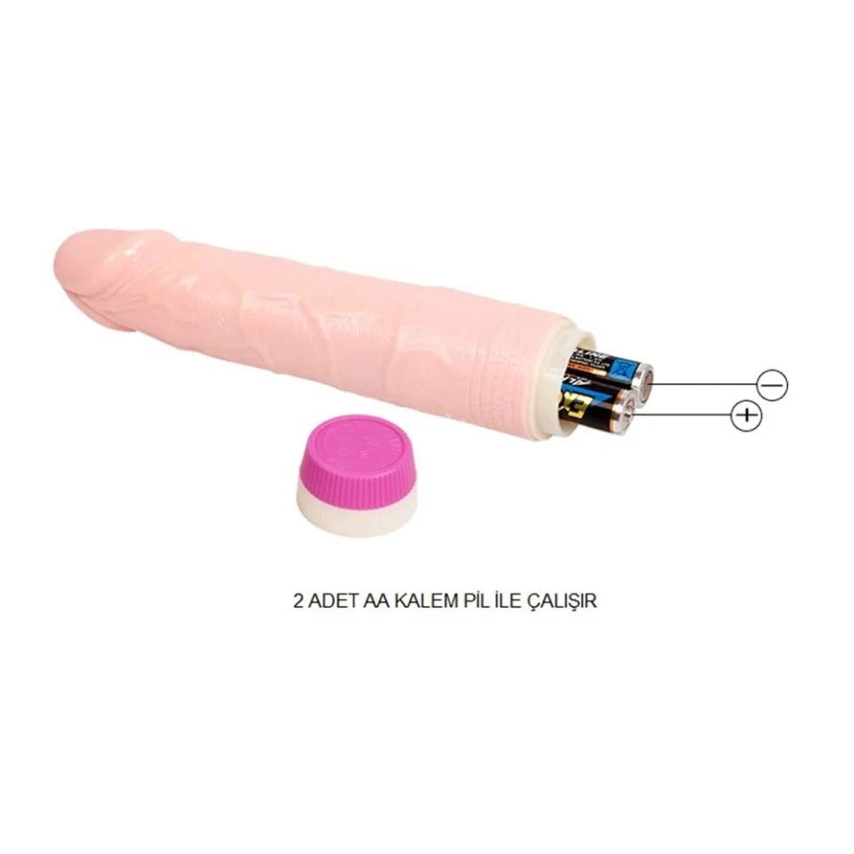 #1270 - 20 cm Titreşimli Realistik Vibratör Penis Dildo