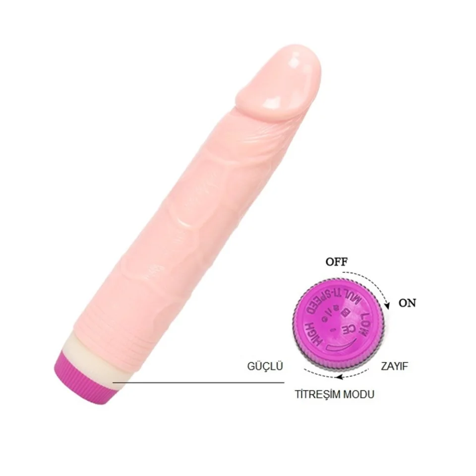 #1273 - 20 cm Titreşimli Realistik Vibratör Penis Dildo