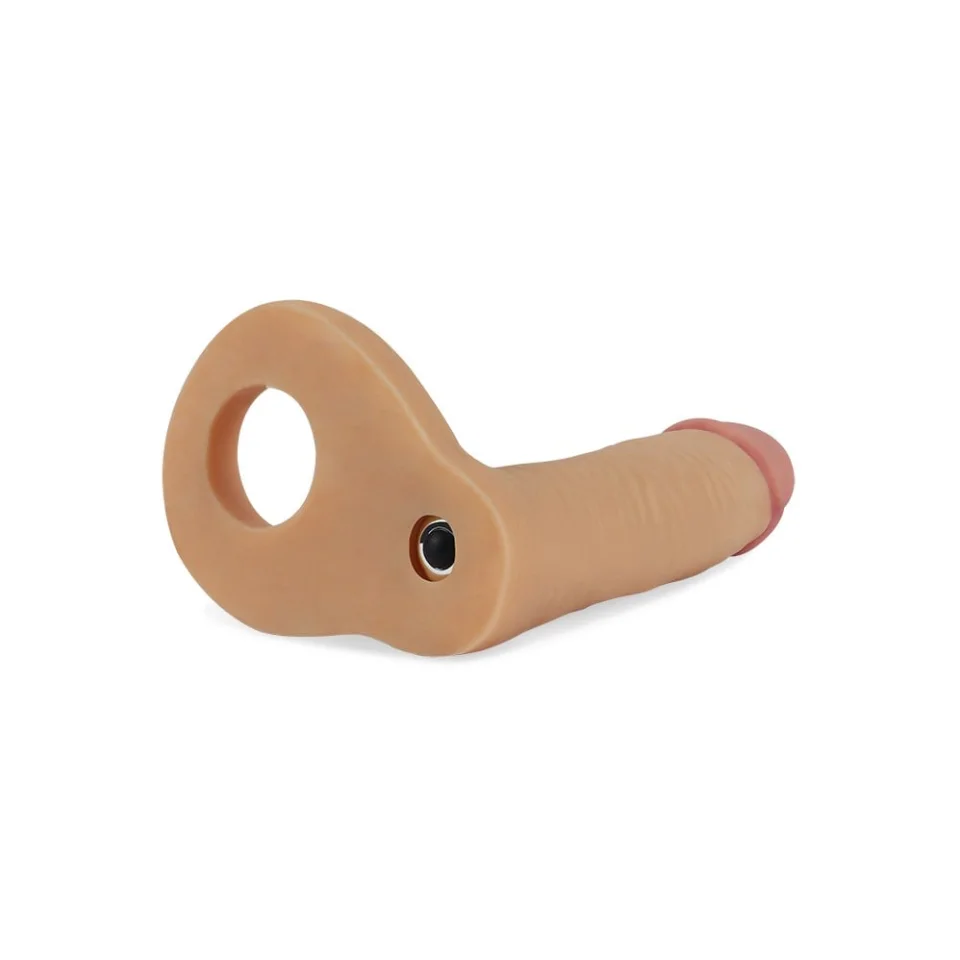#1342 - 15 cm Realistik Titreşimli Anal Dildo Penis Halkası
