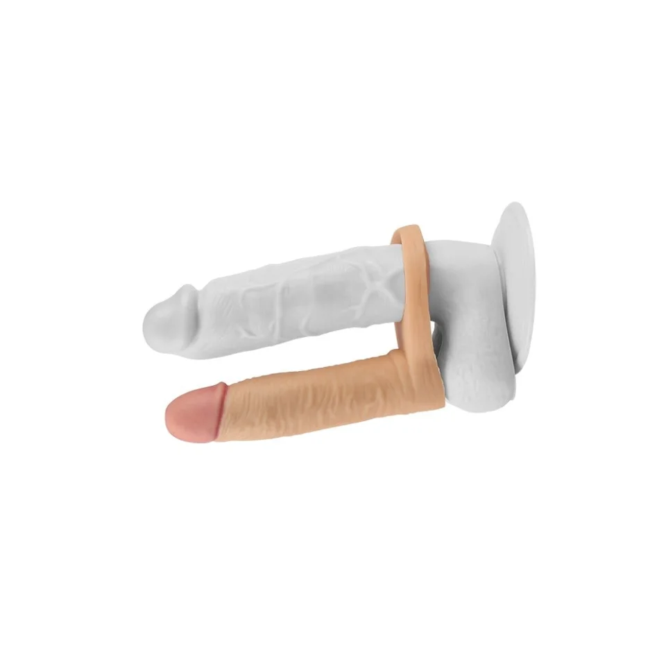 #1345 - 15 cm Realistik Titreşimli Anal Dildo Penis Halkası