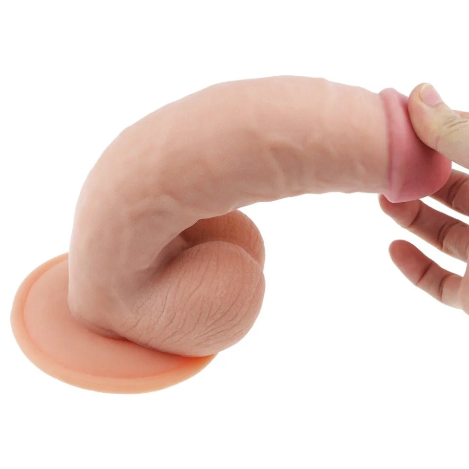 #1384 - 20 cm Yeni Nesil Ultra Yumuşak Ten Dokusunda Realistik Dildo Penis