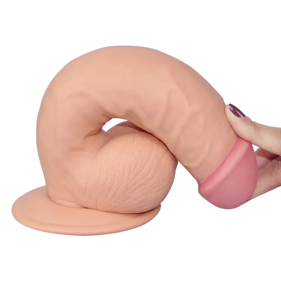 #1386 - 20 cm Yeni Nesil Ultra Yumuşak Ten Dokusunda Realistik Dildo Penis