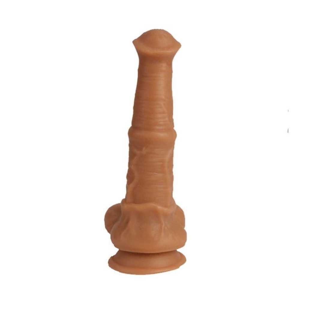 #12593 - 24 cm Et Dokulu Gerçekçi Çift Katmanlı Sünnetsiz Silikon Melez Penis