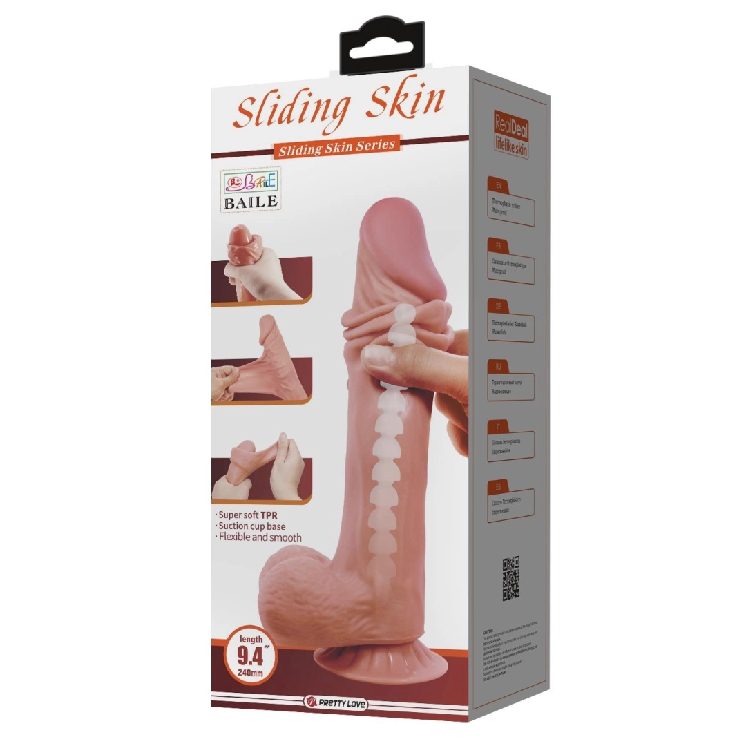 #12500 - 24 cm Kıkırdak Yapılı Çift Katmanlı Gerçekçi Melez Dildo Penis