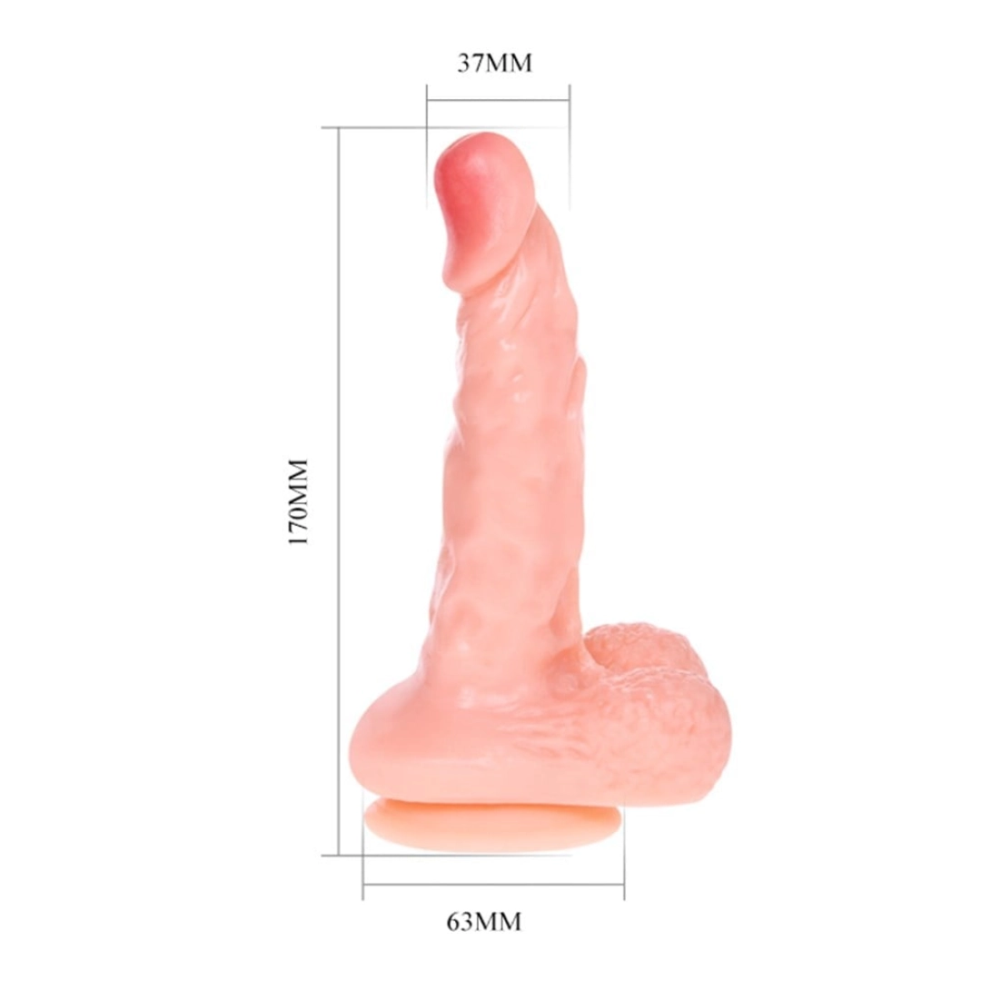 #12583 - 17 cm Realistik Damarlı Vantuzlu Dildo Penis
