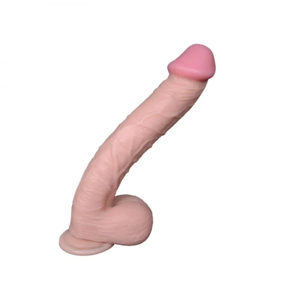 #1425 - 33 cm Gerçekçi Ten Dokusunda Dev Kalın Dildo Penis