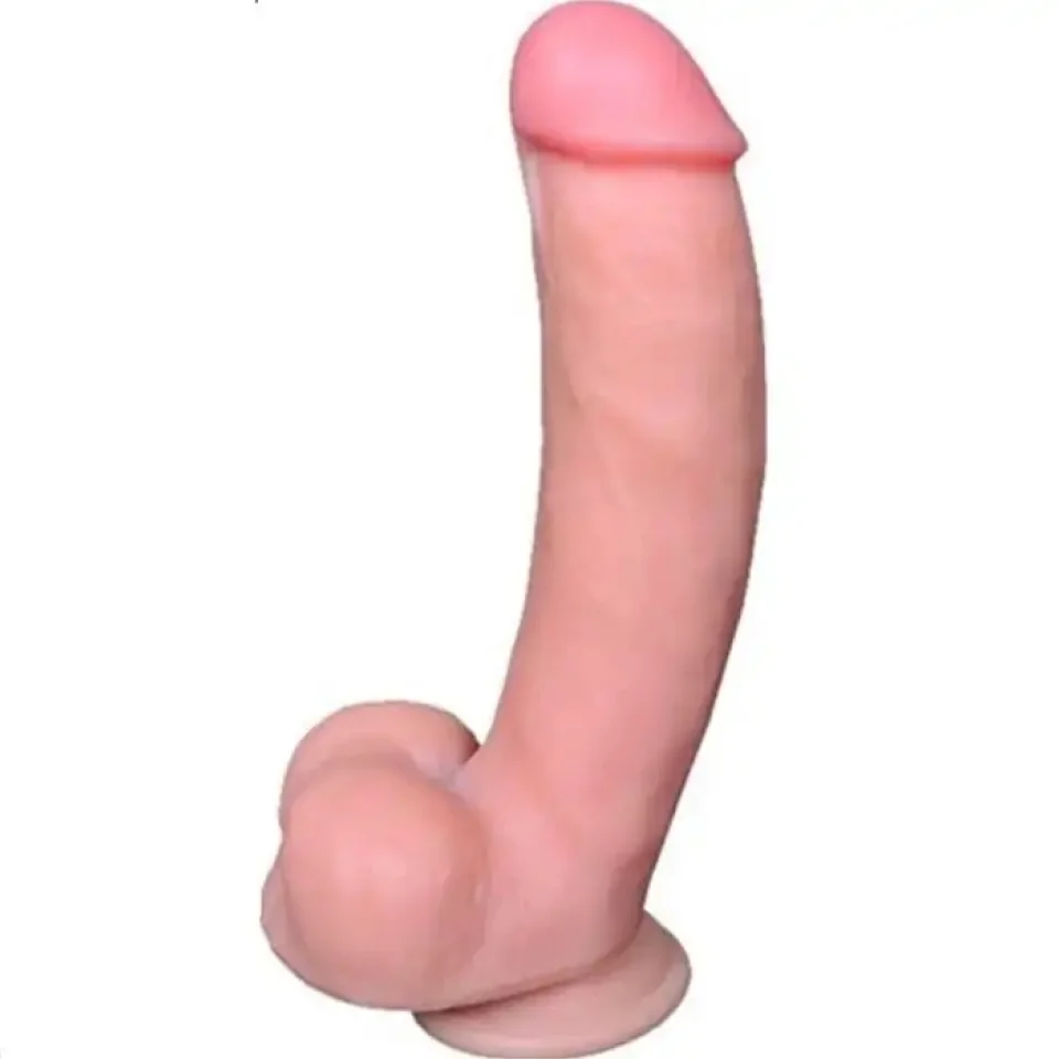 #11471 - 21 cm Realistik Eğimli Dildo Penis