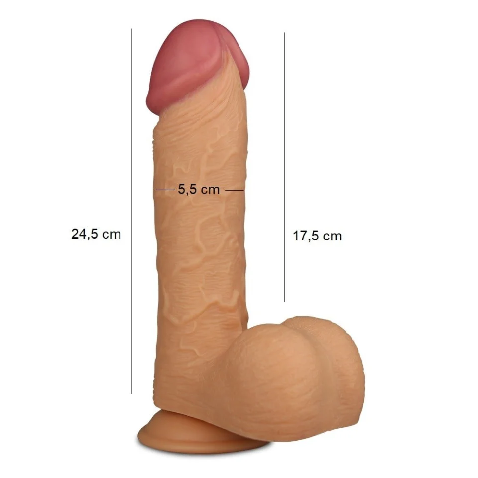 #1464 - 24,5 cm Gerçekçi Kalın Dildo Penis