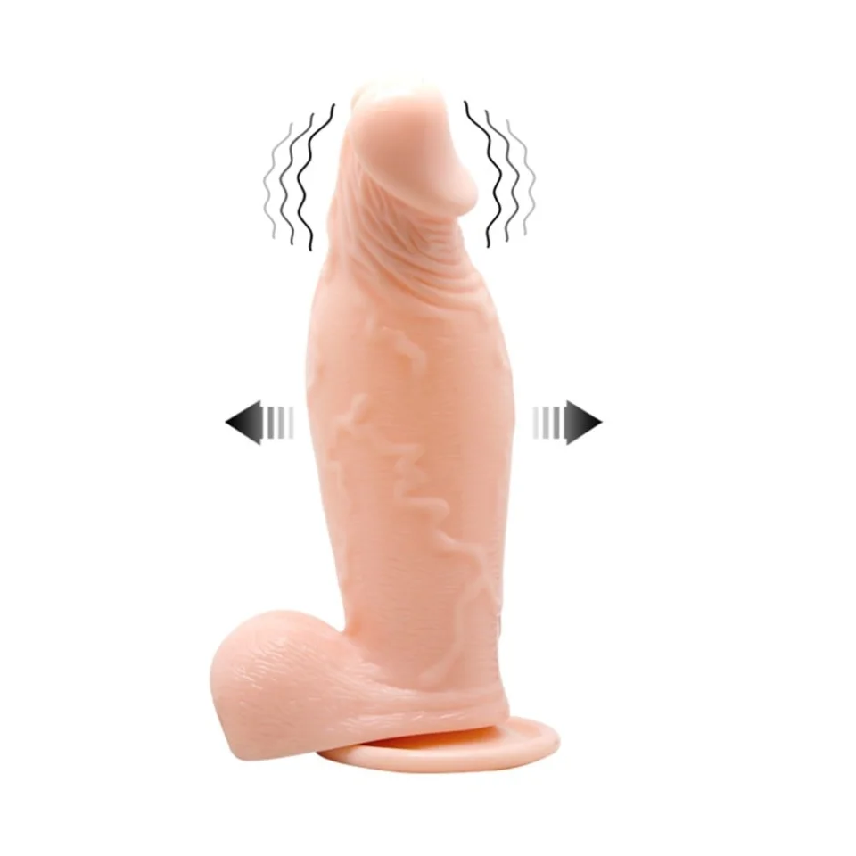 #1473 - 19 cm Pompalı Büyüyen Realistik Penis Anal Vajinal Dildo Mastürbatör