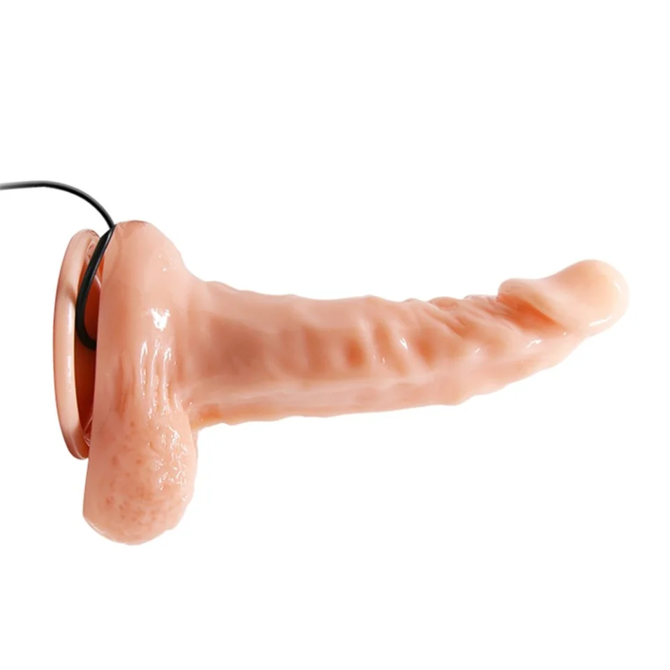 #1493 - 17 cm Gerçekçi Titreşimli Dildo Vibratör Penis