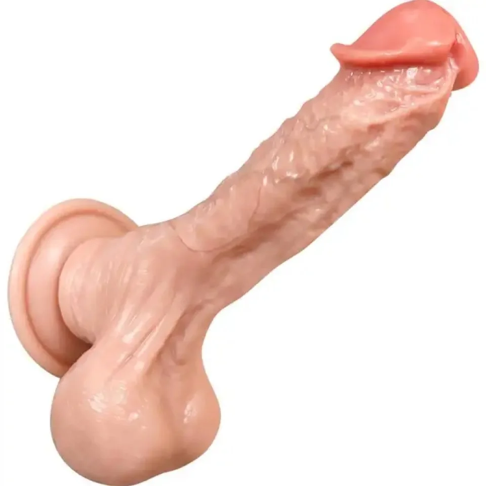 #11534 - 23 cm Yeni Nesil Çift Katmanlı Realistik Dildo Penis