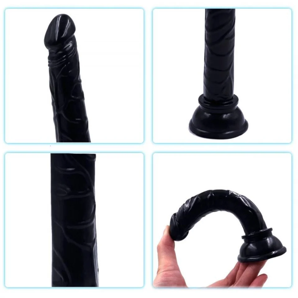 #1500 - 13 cm Testissiz Vantuzlu Realistik Zenci Penis Anal Vajinal Dildo