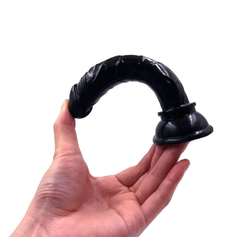 #1502 - 13 cm Testissiz Vantuzlu Realistik Zenci Penis Anal Vajinal Dildo