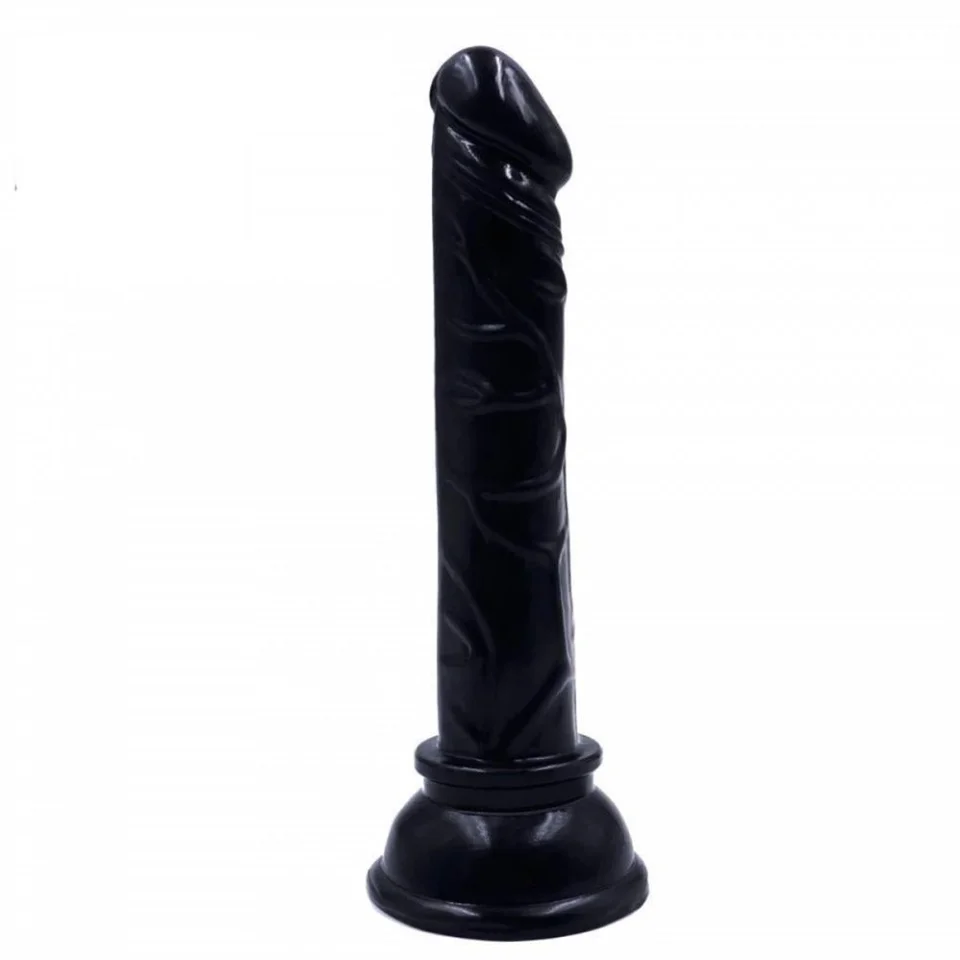 #1503 - 13 cm Testissiz Vantuzlu Realistik Zenci Penis Anal Vajinal Dildo