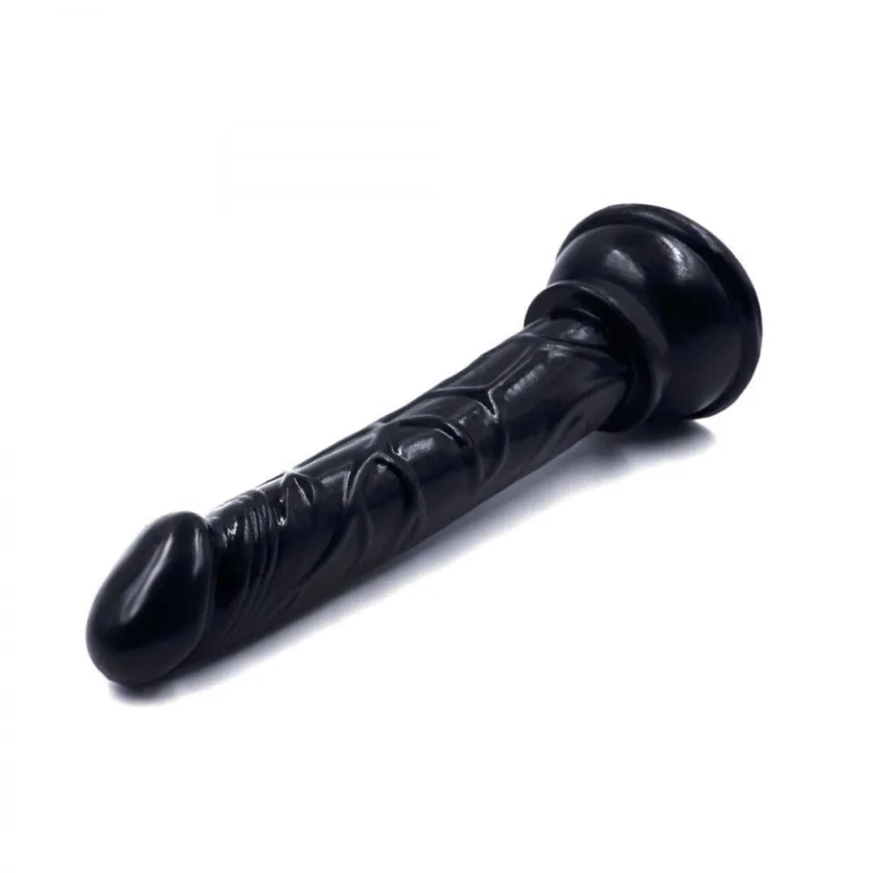 #1504 - 13 cm Testissiz Vantuzlu Realistik Zenci Penis Anal Vajinal Dildo