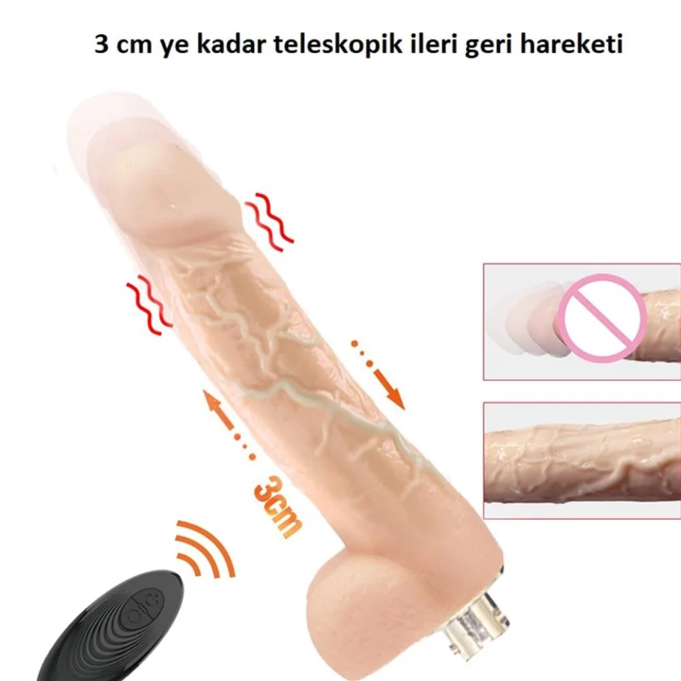 #1597 - Şarjlı Ambiyans Işıklı 7 İleri Geri Titreşim Fonksiyonu Isıtmalı Dildo