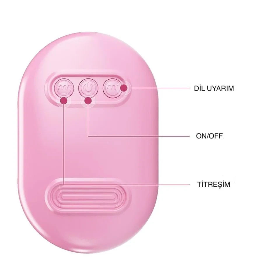 #1632 - USB Şarjlı 12 Titreşim ve 6 Dil Uyarım Fonksiyonlu Teknolojik Vibratör