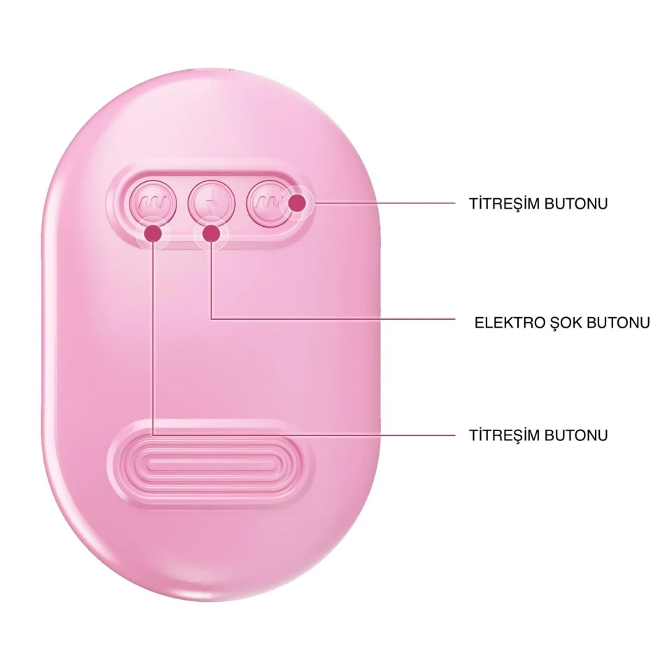#1645 - USB Şarjlı Titreşim Elektro Şok Mandallı Göğüs Uyarıcı