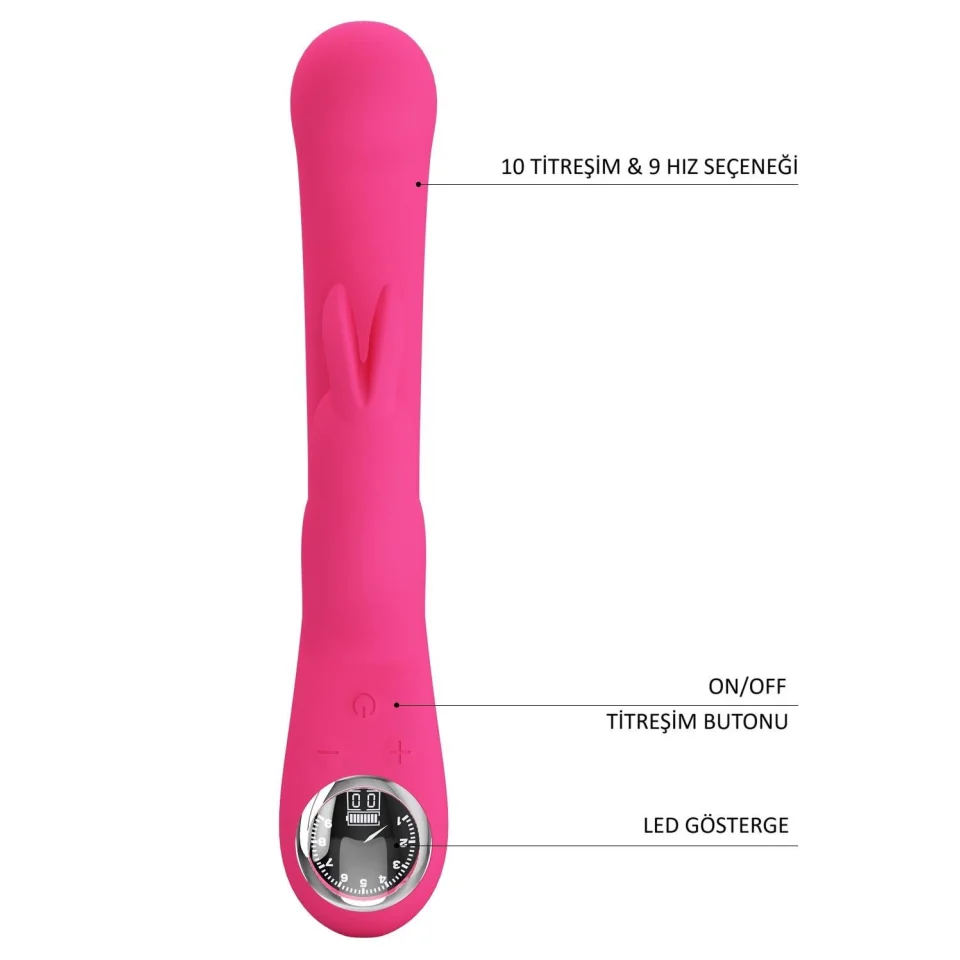 #1650 - USB Şarjlı Led Göstergeli 10 Fonksiyonlu Klitoris Uyarıcılı Teknolojik