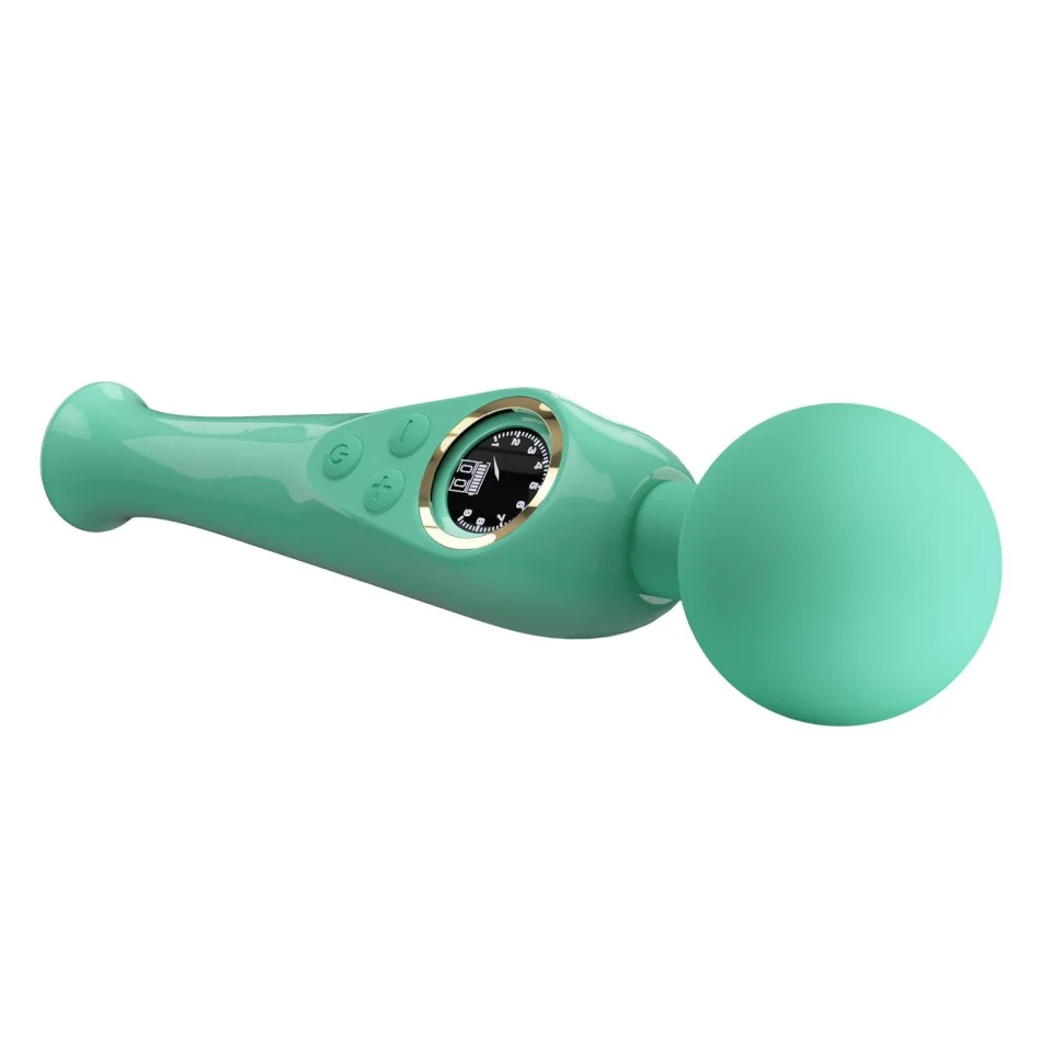 #1667 - USB Şarjlı Led Göstergeli Klitoris Uyarıcılı Masaj Vibratör Turkuaz