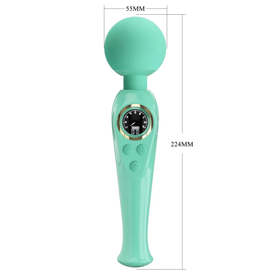 #1671 - USB Şarjlı Led Göstergeli Klitoris Uyarıcılı Masaj Vibratör Turkuaz