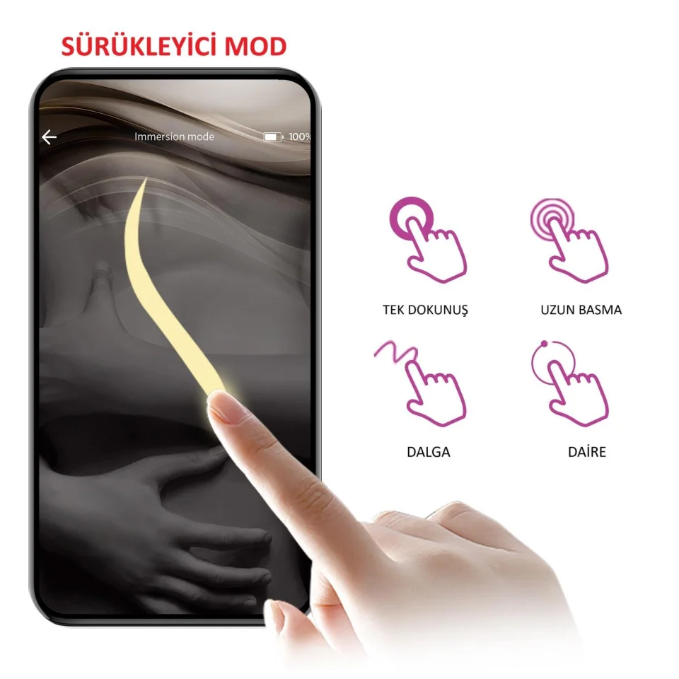 #1712 - Telefon Kumandalı 12 Titreşim Fonksiyon 3 Elektro Şoklu Vibratör
