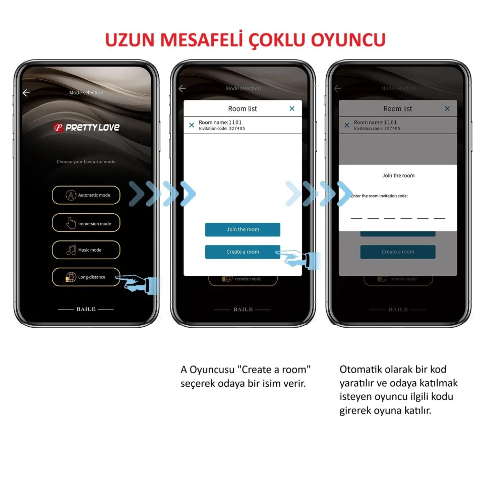 #1707 - Telefon Kumandalı 12 Titreşim Fonksiyon 3 Elektro Şoklu Vibratör