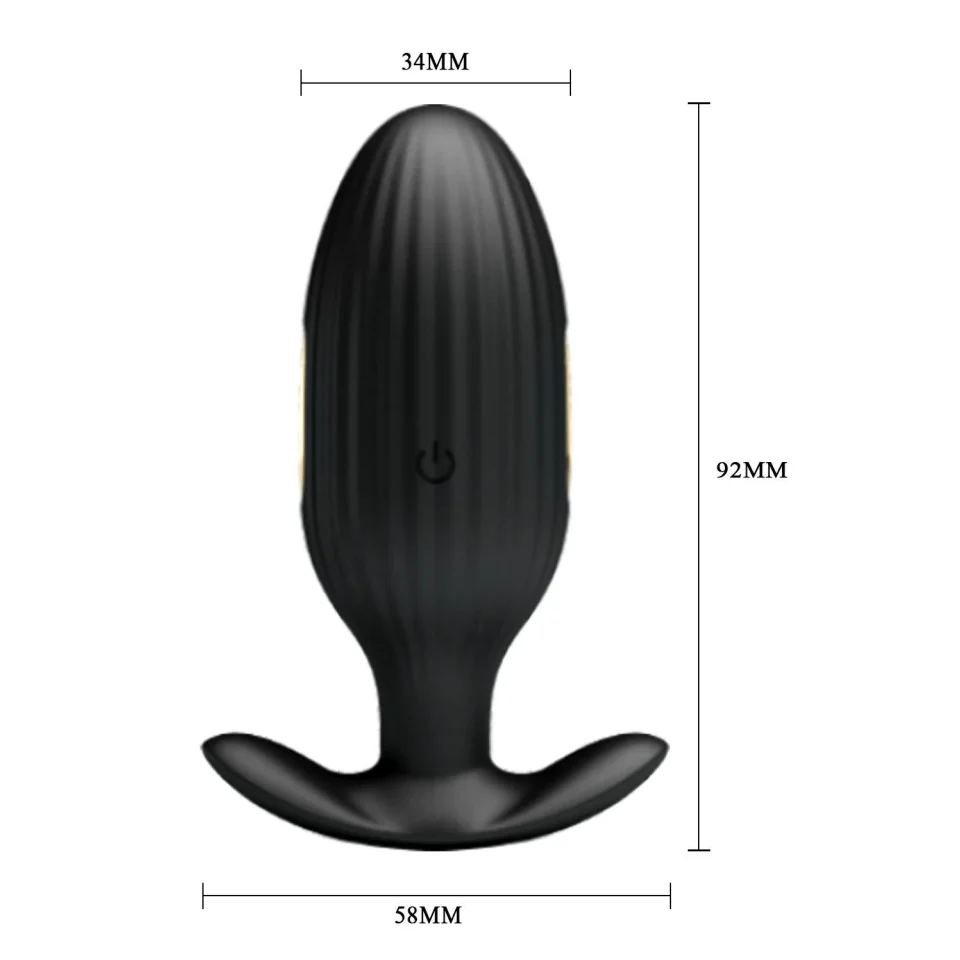 #1714 - Telefon Kumandalı 12 Titreşim Fonksiyon 3 Elektro Şoklu Vibratör
