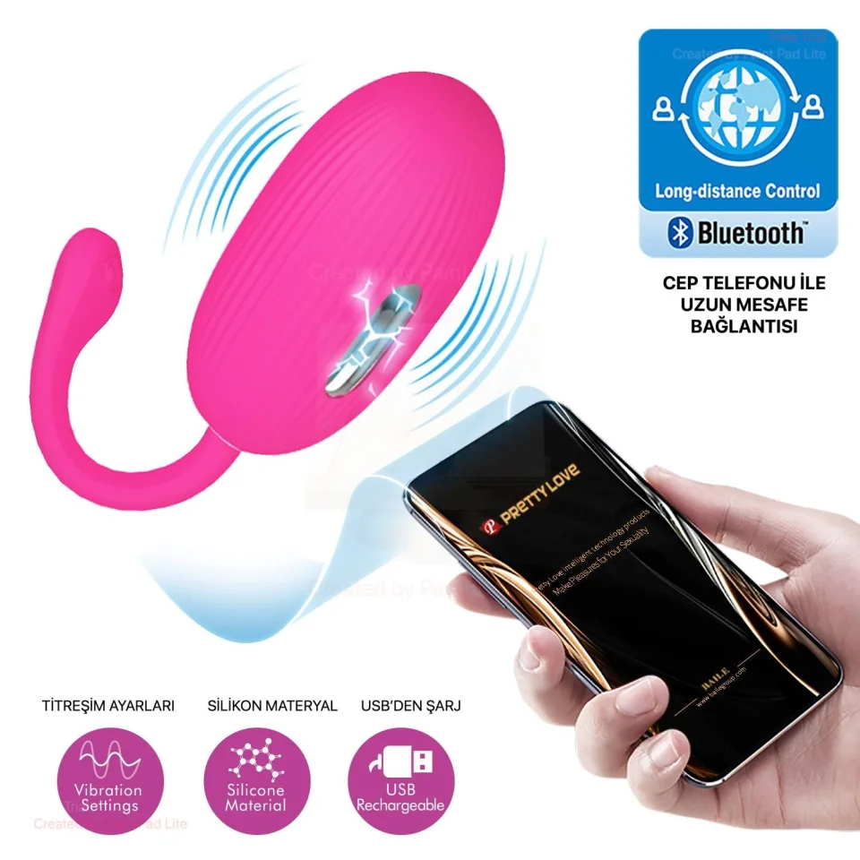 #1741 - Telefon Kumandalı 12 Titreşim Fonksiyon 3 Elektro Şoklu Vibratör