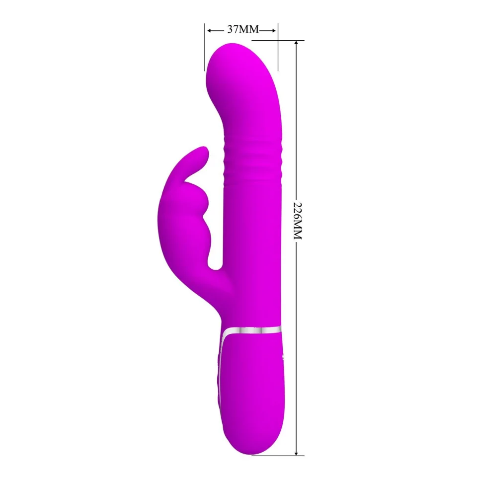 #1778 - USB Manyetik Şarjlı G-Spot Vajinal Vibratör 7 Titreşim Modu 4 İleri Geri 4 Rotasyon Seçeneği