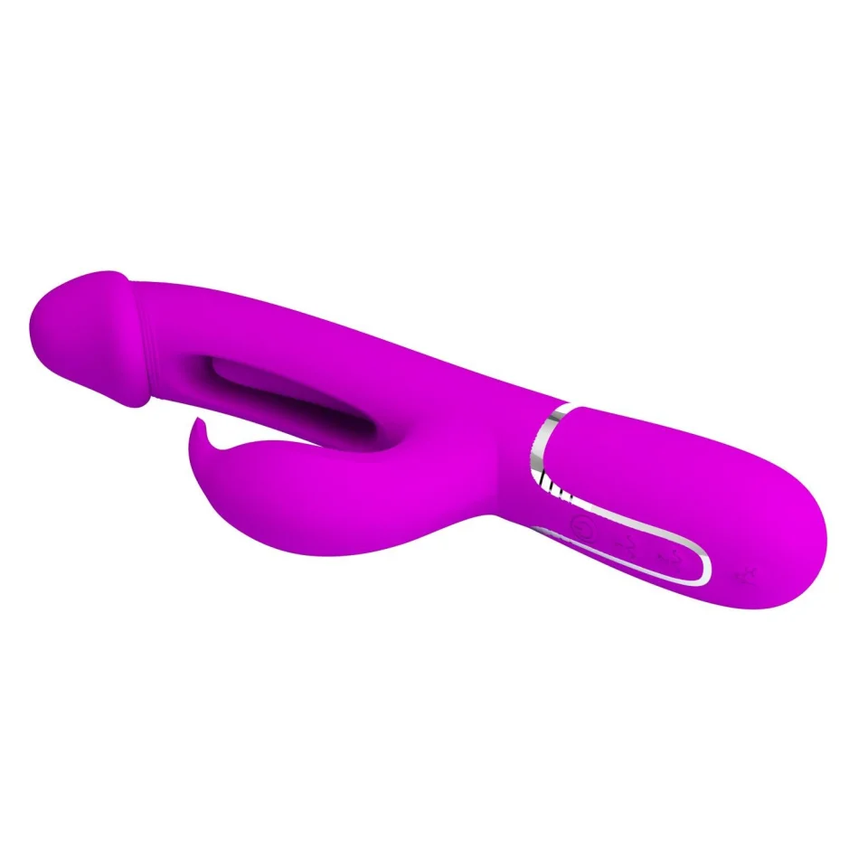 #1784 - USB Manyetik Şarjlı 7 Fonksiyon Titreşimli Klitoris Uyarıcılı Vibratör