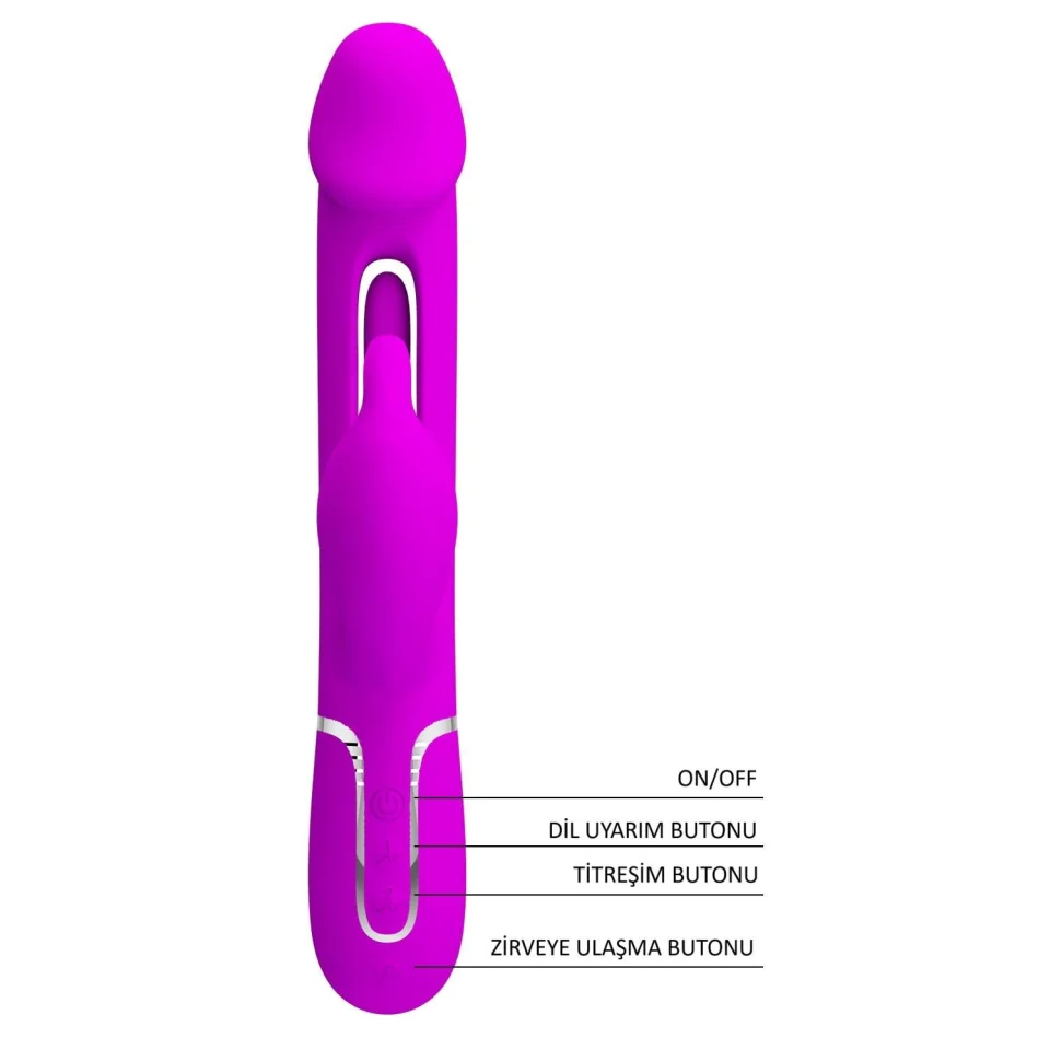 #1787 - USB Manyetik Şarjlı 7 Fonksiyon Titreşimli Klitoris Uyarıcılı Vibratör