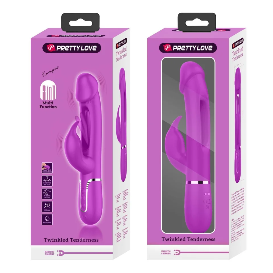 #1789 - USB Manyetik Şarjlı 7 Fonksiyon Titreşimli Klitoris Uyarıcılı Vibratör