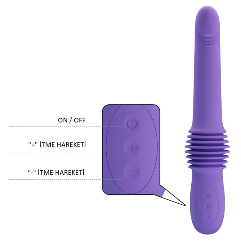 #2010 - USB Şarjlı İleri Geri Hareketli Teknolojik Vibratör Mor