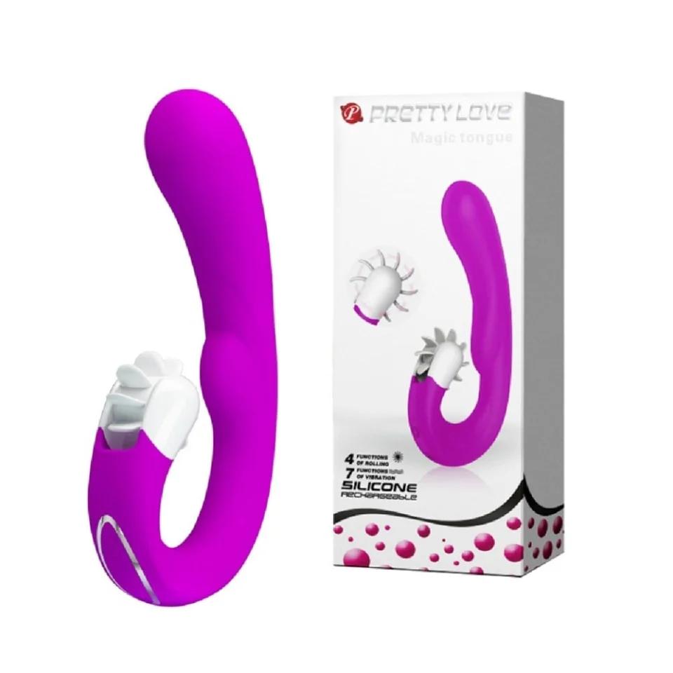 #2081 - 7 Fonksiyonlu Titreşimli Klitoris Dil Uyarıcılı Teknolojik Vibratör