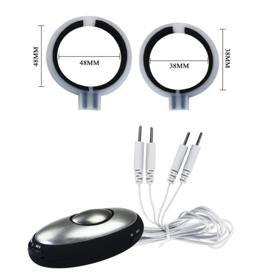 #2125 - Elektro Şok Uyarıcılı 2li Penis Halkası