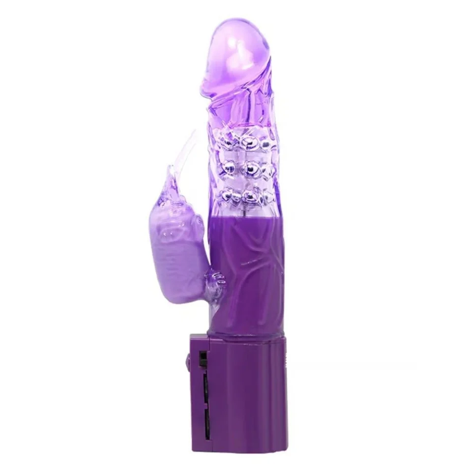 #2145 - 24 cm Oynar Başlı Klitoris Uyarıcılı Teknolojik Vibratör Penis