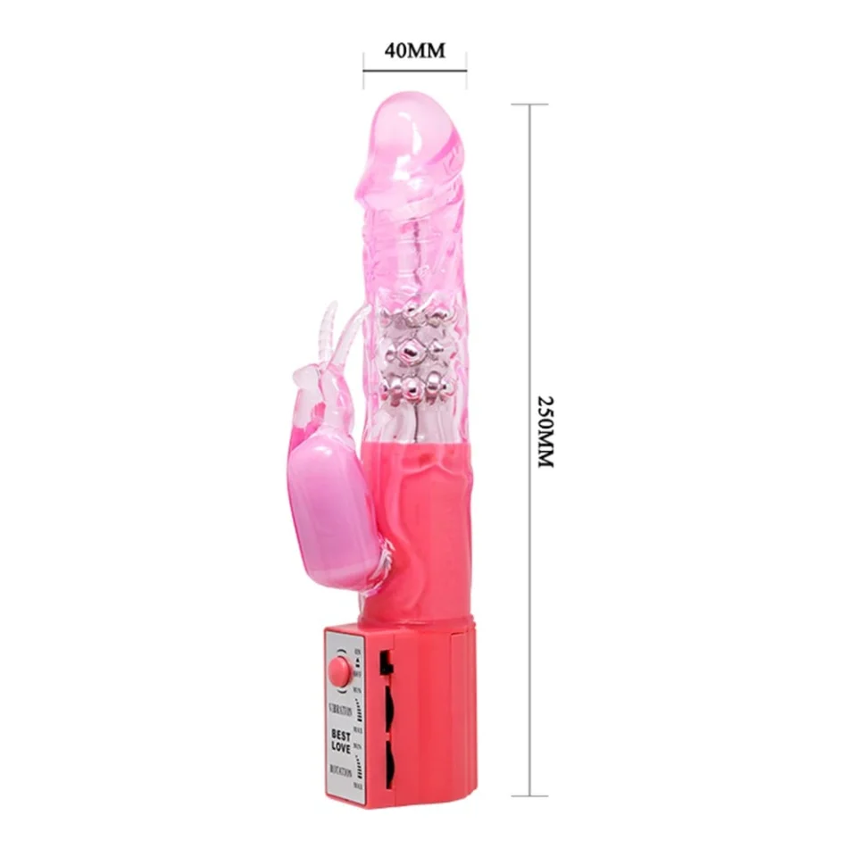 #2152 - 25 cm Oynar Başlı Klitoris Uyarıcılı Teknolojik Vibratör Penis
