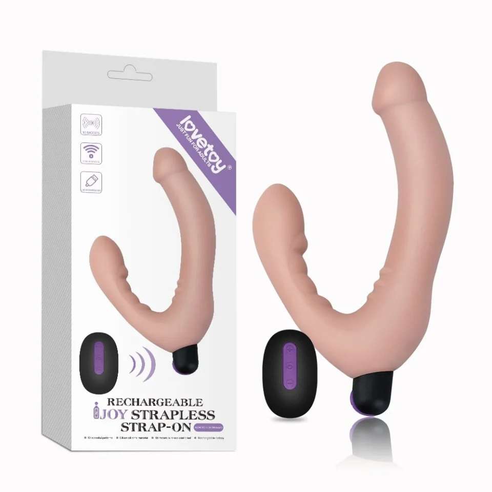 #2178 - USB Şarjlı Uzaktan Kumandalı Çift Taraflı Lezbiyen Strap-on Vibratör