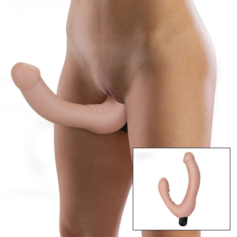 #2179 - USB Şarjlı Uzaktan Kumandalı Çift Taraflı Lezbiyen Strap-on Vibratör