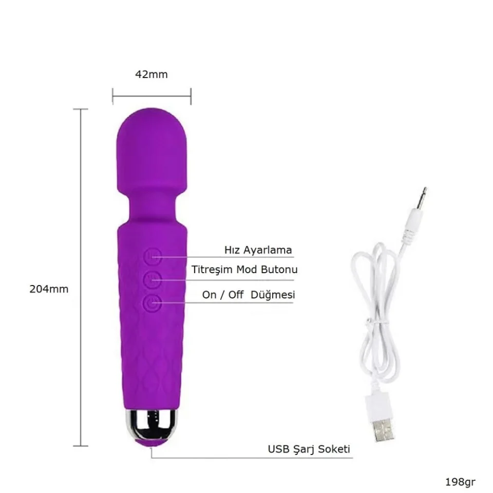 #2195 - USB Şarjlı 20 Fonksiyonlu Teknolojik Vibratör