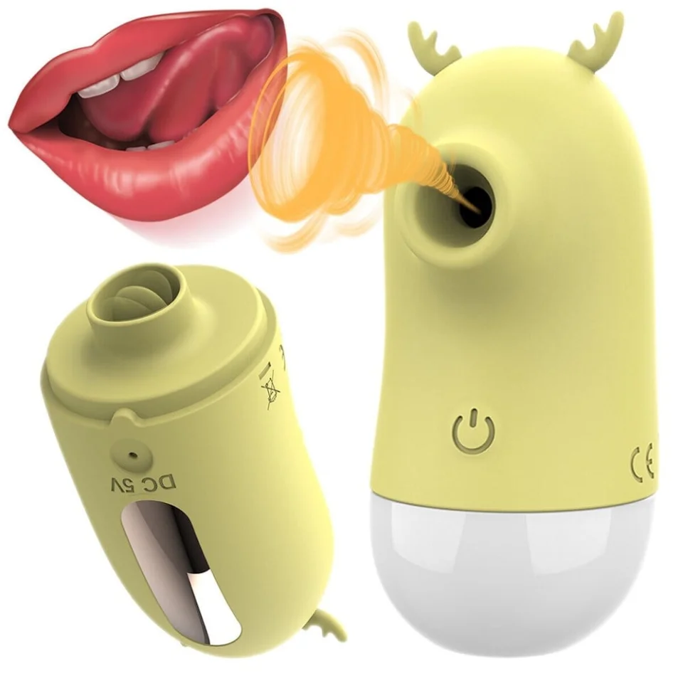 #2220 - USB Şarjlı 5 Emme ve Dil Uyarım Fonksiyonlu Teknolojik Vibratör