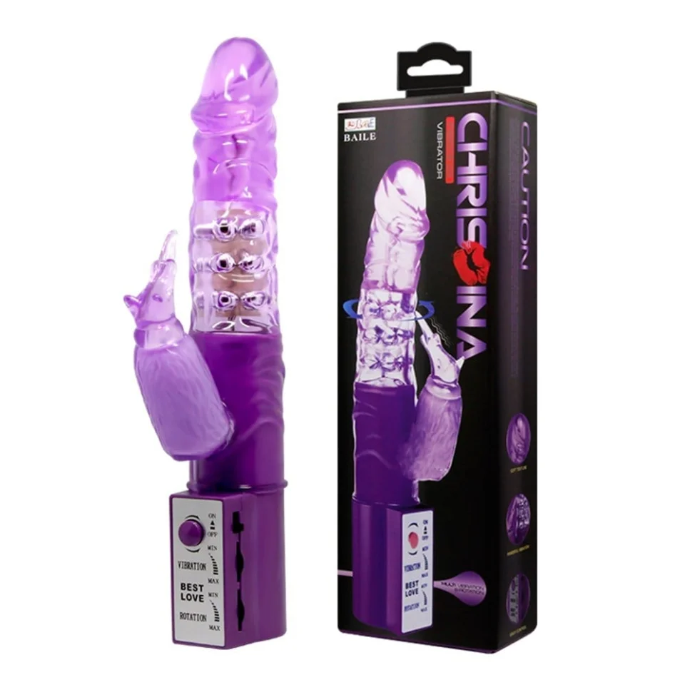 #2264 - Oynar Başlı Klitoris Uyarıcılı Teknolojik Vibratör Penis