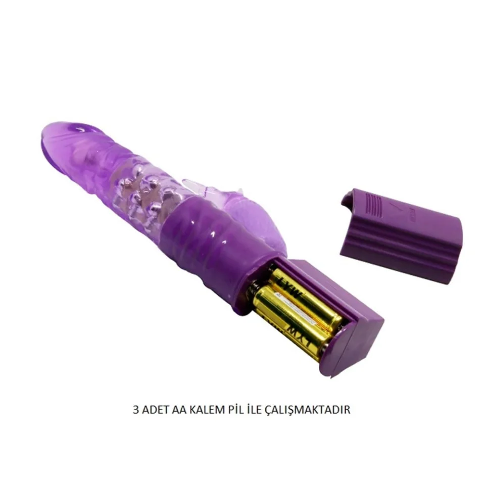 #2263 - Oynar Başlı Klitoris Uyarıcılı Teknolojik Vibratör Penis