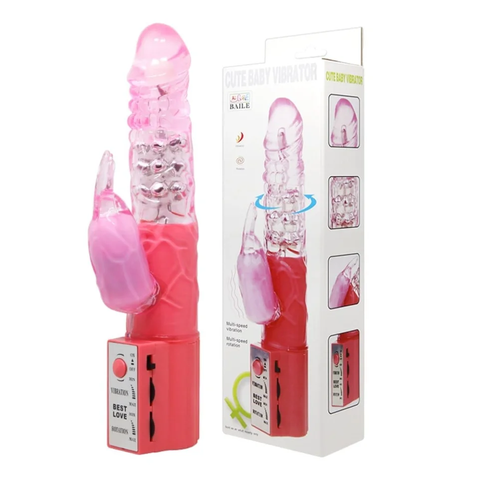 #2282 - Oynar Başlı Klitoris Uyarıcılı Teknolojik Vibratör Penis