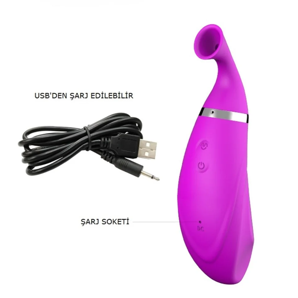 #2308 - USB Şarjlı 12 Emme Fonksiyonlu Teknolojik Vibratör