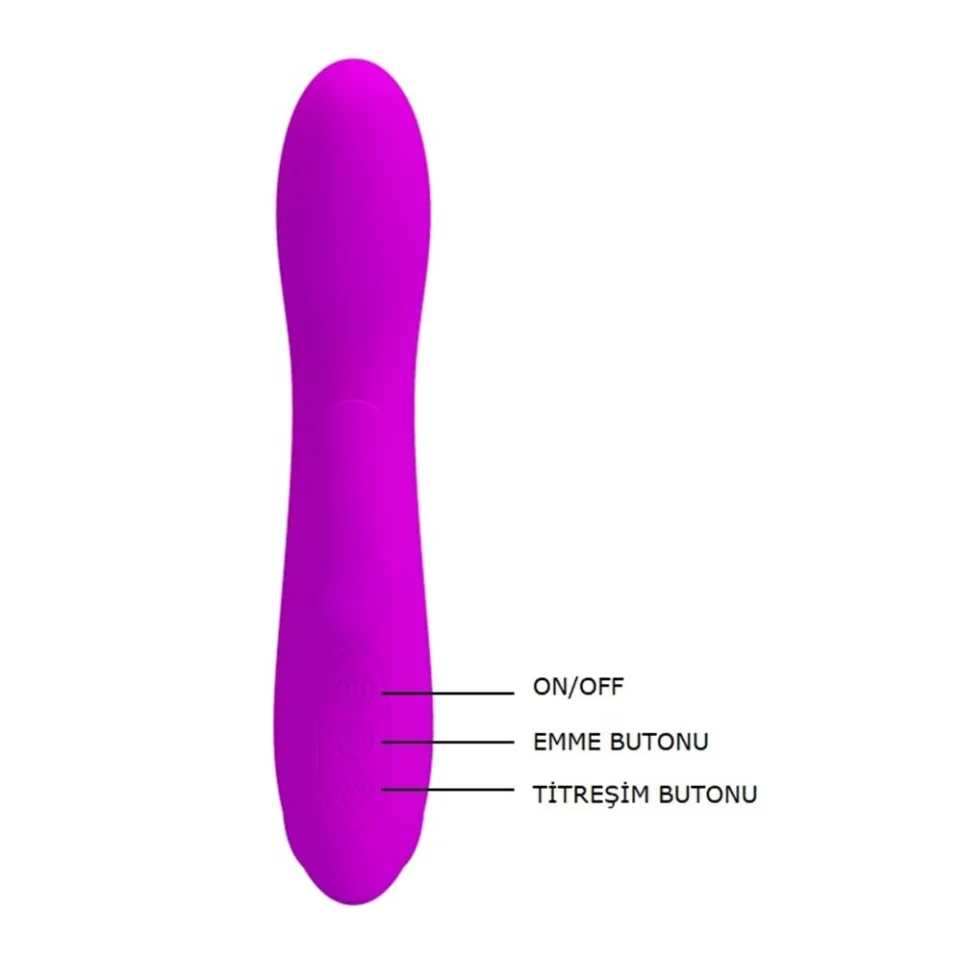 #2335 - USB Şarjlı 12 Emme ve 12 Titreşim Fonksiyonlu 19cm Teknolojik Vibratör