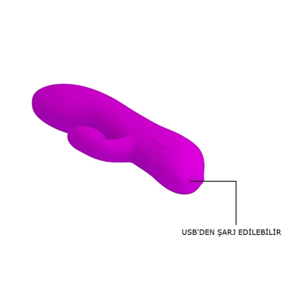 #2339 - USB Şarjlı 12 Emme ve 12 Titreşim Fonksiyonlu 19cm Teknolojik Vibratör