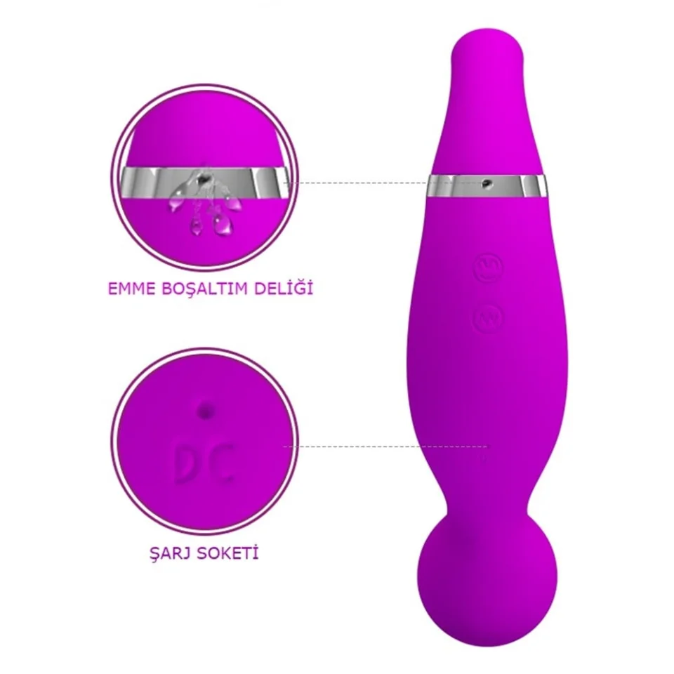 #2372 - USB Şarjlı 12 Emme ve 12 Titreşim Fonksiyonlu Teknolojik Vibratör