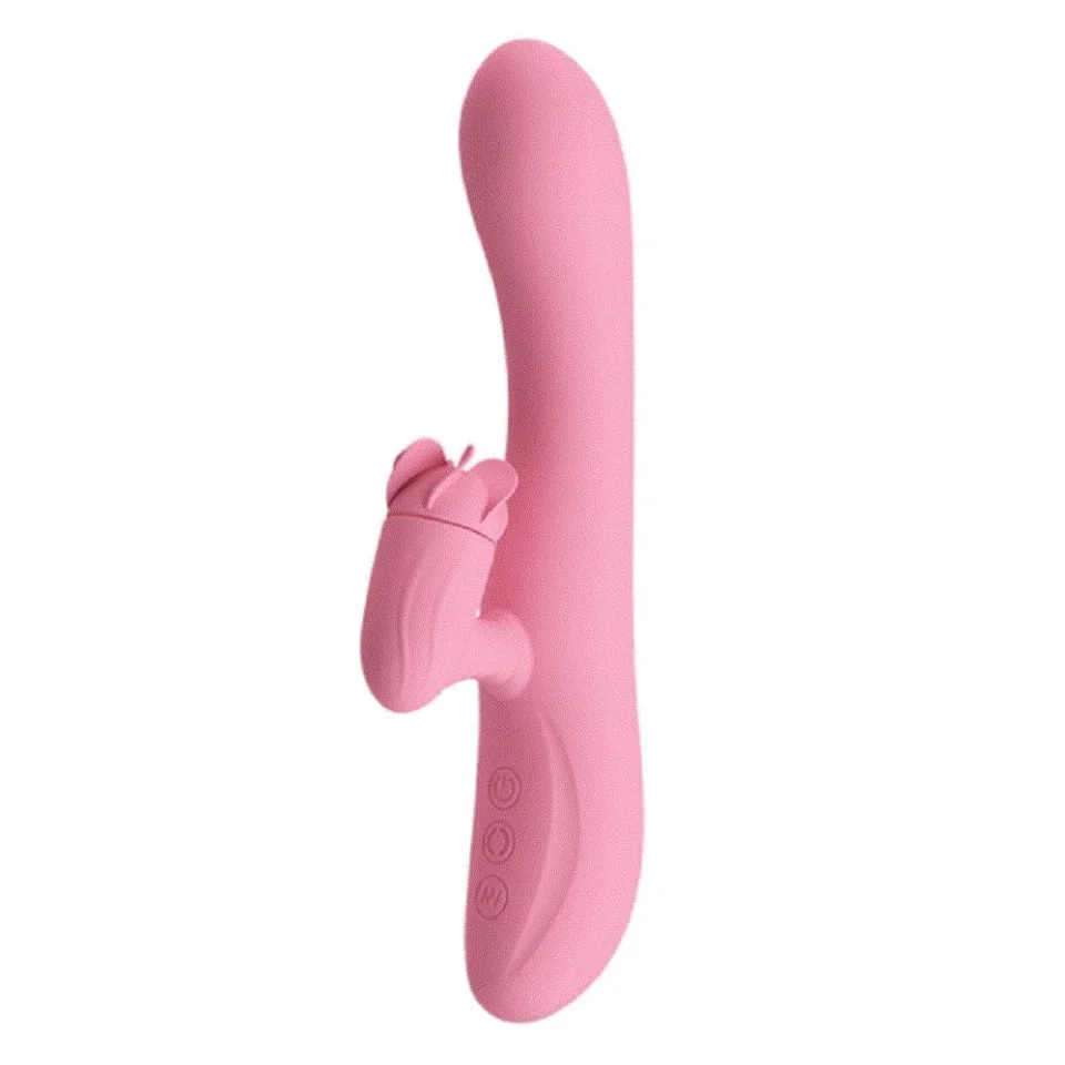 #2389 - USB Şarjlı 7 Fonksiyonlu Titreşimli 4 Fonksiyonlu Klitoris Dil Uyarıcı